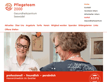 Tablet Screenshot of pflegeteam2000.ch